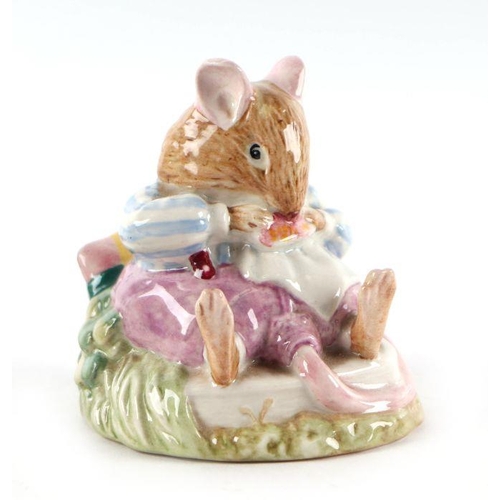 343 - Royal Doulton Brambly Hedge figure, Mr Toadflax, DBH10 (rude version) boxed, 7cm high