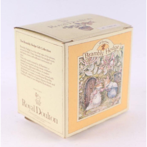 343 - Royal Doulton Brambly Hedge figure, Mr Toadflax, DBH10 (rude version) boxed, 7cm high