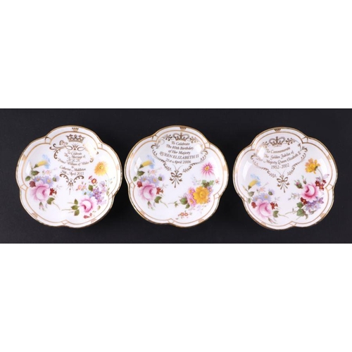 347 - A group of Royal Crown Derby Commemorative dishes to include Royal Commemorative and Two Hundred &am... 