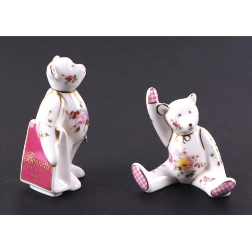 348 - A group of Royal Crown Derby Posy bears to include a special edition Bennetts Shopper Bear, all boxe... 