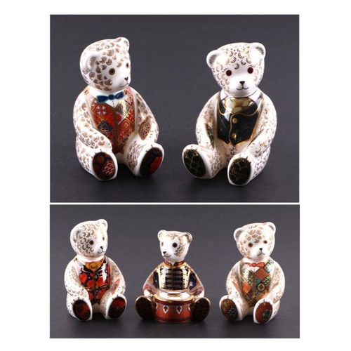 357 - A group of Royal Crown Derby paperweights, a limited edition Harrods Teddy Bear, numbered 3/1500, bo... 