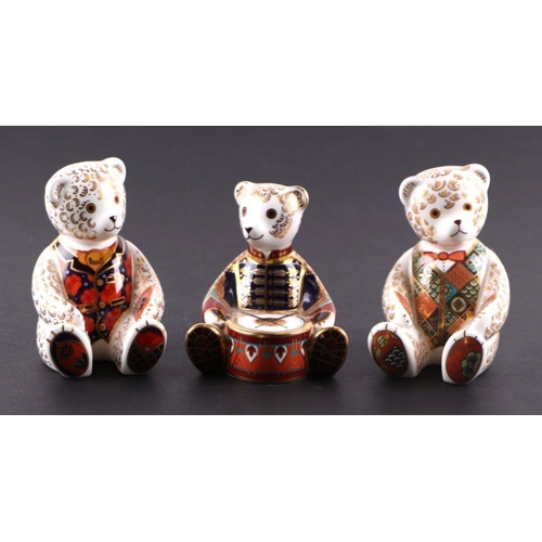 357 - A group of Royal Crown Derby paperweights, a limited edition Harrods Teddy Bear, numbered 3/1500, bo... 