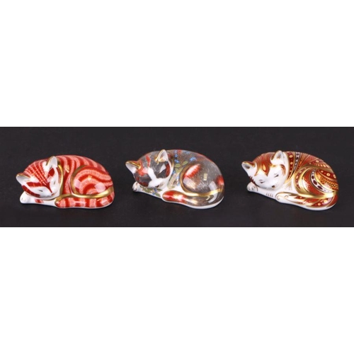 373 - A group of Royal Crown Derby paperweights, Marmelo, limited edition 74/2500; Cat Nip Kitten; Content... 