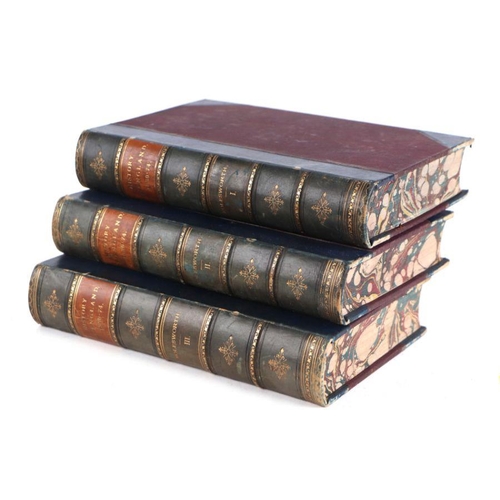 38 - Molesworth MA (William Nassau) - The History of England, 1830 -1874, half calf with marble end board... 