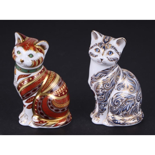 380 - A group of Royal Crown Derby paperweights, Fireside Cat, limited edition 162/950, boxed with certifi... 