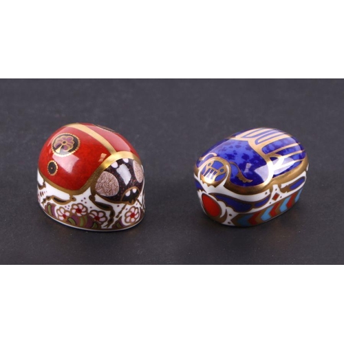 391 - A group of Royal Crown Derby paperweights, Ladybird Two Spot; Ladybird Seven Spot; Blue Ladybird; Co... 