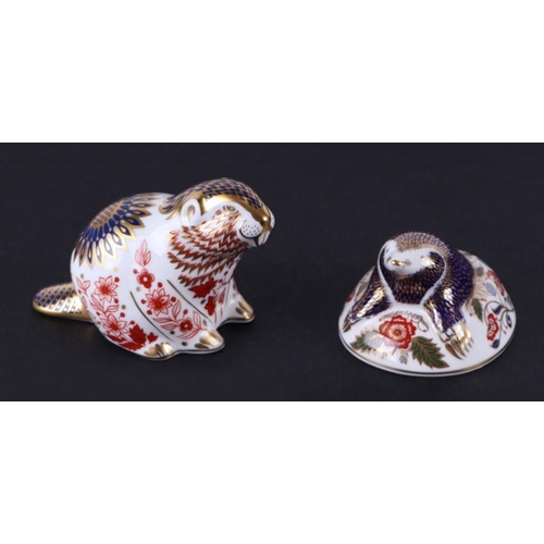 392 - A group of Royal Crown Derby paperweights, Riverbank Beaver, limited edition 1075/5000, boxed with c... 