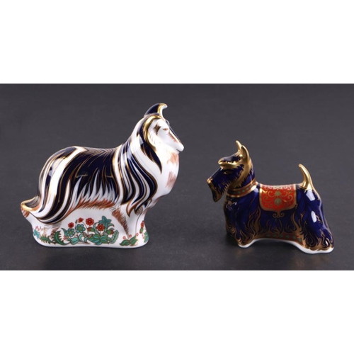 403 - A group of Royal Crown Derby paperweights, Harrods Bulldog, Limited Edition 415/500, boxed with cert... 