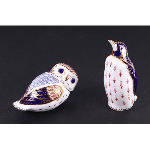 421 - A group of Royal Crown Derby paperweights, five of the first six produced in 1981, Wren; Duck; Pengu... 