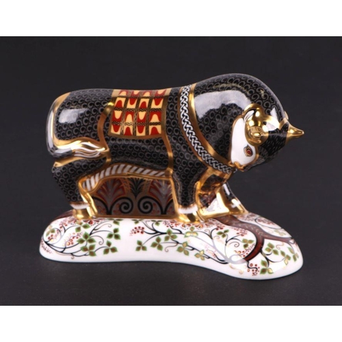 470 - A Royal Crown Derby paperweight, Grecian Bull, exclusive limited edition, 249/750, commissioned by C... 