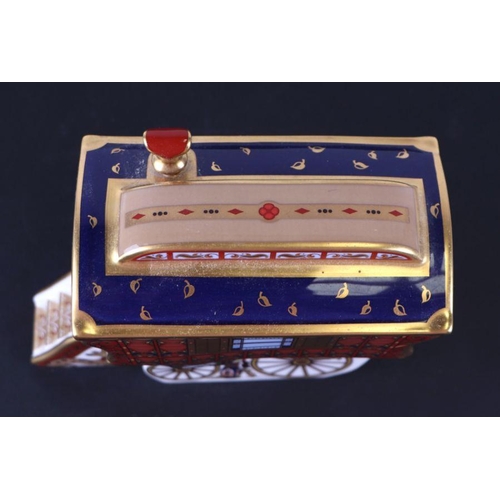 481 - A Royal Crown Derby paperweight, The Ledge Wagon Gypsy Caravan, limited edition 34/1250, for Goviers... 