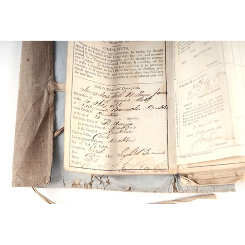 50 - A Victorian account book for James Joseph William Jones, 75th Regiment of Foot, recording his servic... 