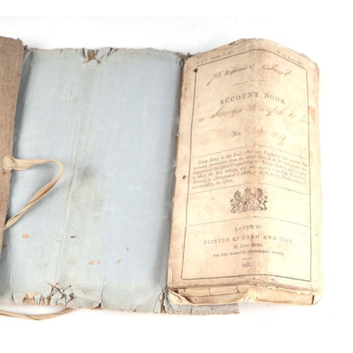 50 - A Victorian account book for James Joseph William Jones, 75th Regiment of Foot, recording his servic... 