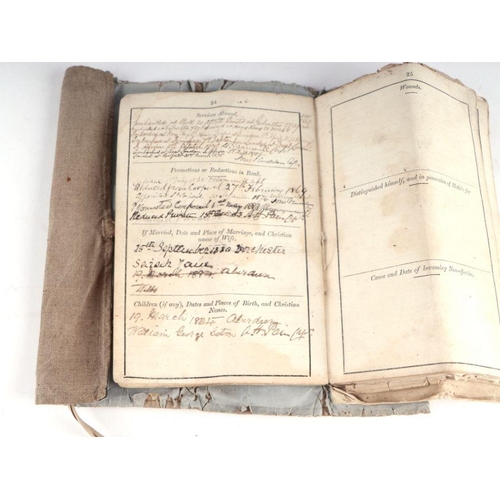 50 - A Victorian account book for James Joseph William Jones, 75th Regiment of Foot, recording his servic... 