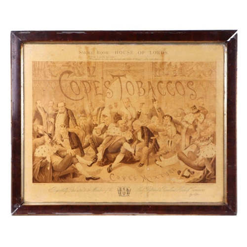 511 - A pair of Cope's Tobacco Advertising prints - Smoke Room House of Lords - and - Smoke Room House of ... 