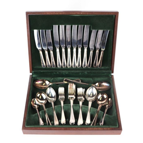 671 - A canteen of silver plated cutlery.