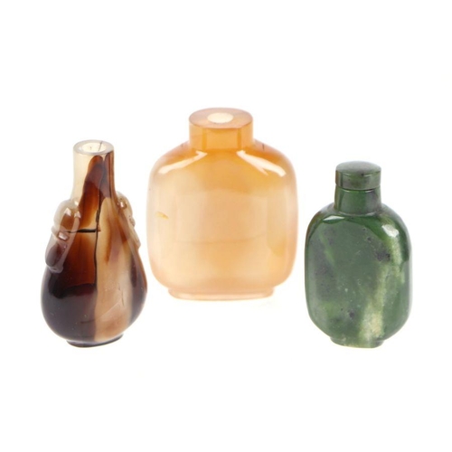 783 - A group of Chinese snuff bottles to include agate and jade / hardstone examples, the largest 7cms hi... 