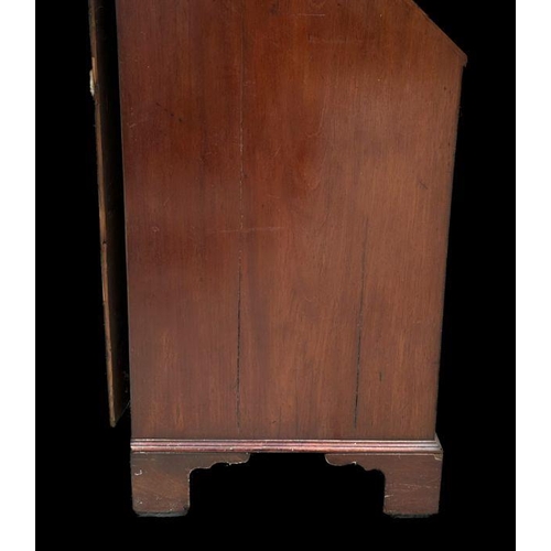 987 - A late 19th century mahogany bureau bookcase, the upper section with twin astragal glazed doors encl... 