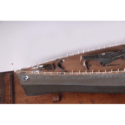 120 - A mast builders scratch built scale model of HMS Nelson, built by Vickers Armstrong, the original bu... 