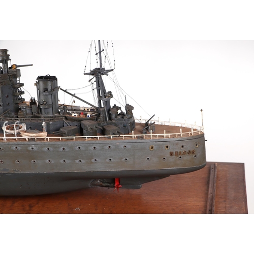 120 - A mast builders scratch built scale model of HMS Nelson, built by Vickers Armstrong, the original bu... 