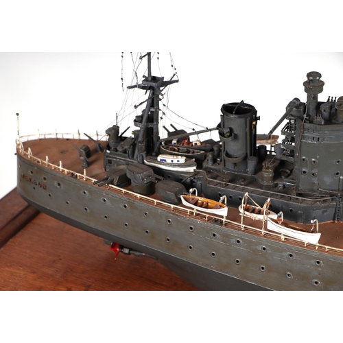 120 - A mast builders scratch built scale model of HMS Nelson, built by Vickers Armstrong, the original bu... 