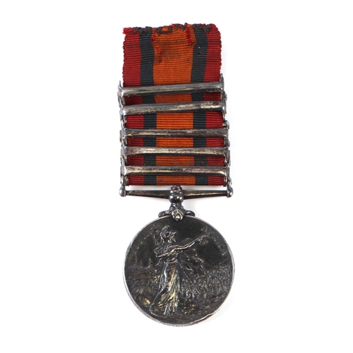 140 - A Victorian Queen South Africa medal, awarded to 8212 SAPPER R. EMMERSON RL. Engineers with five bar... 