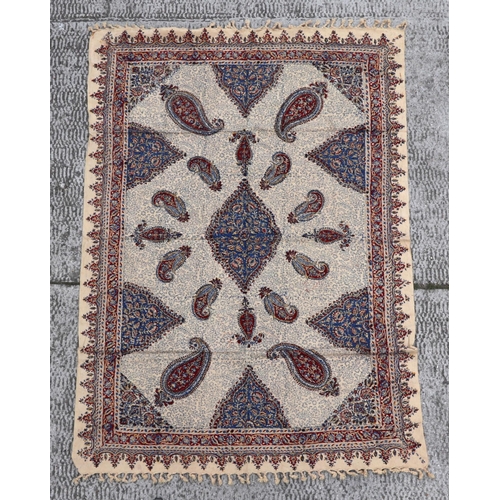 171 - An Iranian Esfahan traditional cotton hand printed wall hanging, 100 by 150cms.