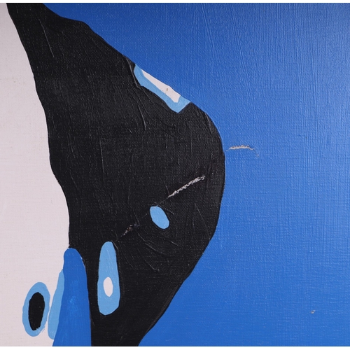 175 - Cameron Blake (modern British) - Blue Dalmatian - acrylic on canvas, unframed on stretcher, with cer... 