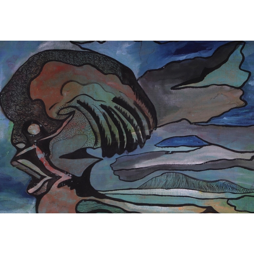 188 - Taju Mohibi (modern Lagos) - Swimming for Pleasure - abstract watercolour, signed and dated Nov '81,... 