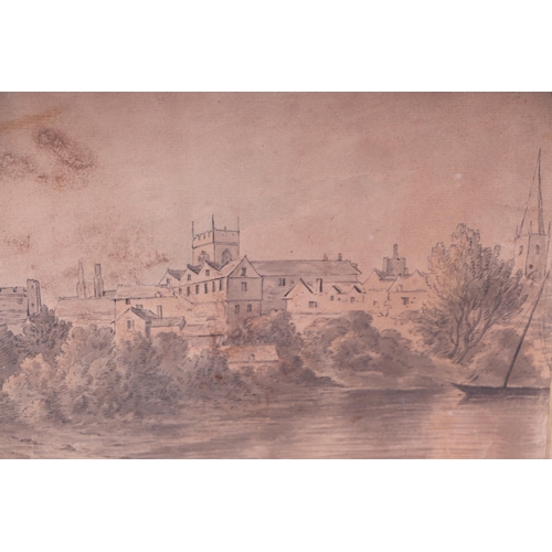 194 - W Burgh (18th century school) - Figures on a Path with a Castle in the Background - signed & dated 1... 