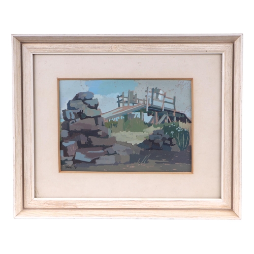 215 - Storey (20th century British) - Study of a Rickety Wooden Bridge - signed & dated '79 lower left, go... 