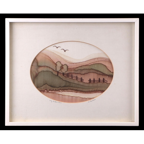 231 - E Kuiller (?) a set of three silk screens prints depicting landscape scenes, signed in pencil to the... 