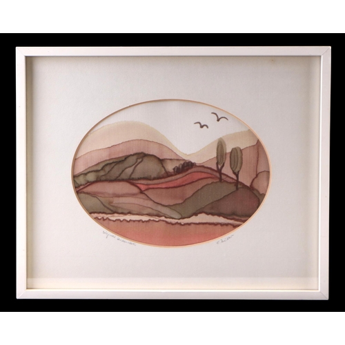 231 - E Kuiller (?) a set of three silk screens prints depicting landscape scenes, signed in pencil to the... 