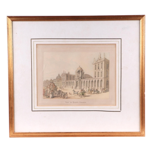 237 - A set of eight coloured prints, various scenes of Oxford Colleges and similar to include the Theatre... 