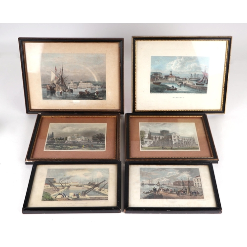 237 - A set of eight coloured prints, various scenes of Oxford Colleges and similar to include the Theatre... 