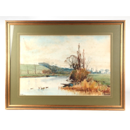 239 - H C Fox (1855-1929) - Ducks on a Pond - signed & dated 1890 lower left, 54 b7 36cms; together with a... 