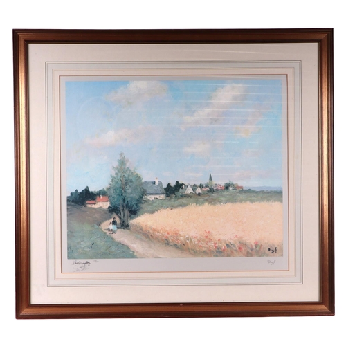 268 - Marcel Dyf (1899-1985) - La Route Du Village - limited edition print, 244/500, signed in pencil to t... 