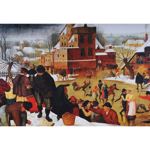 295 - After Pieter Brueghel the Younger (1564-1638) - A Winter Landscape with Skaters in the Foreground - ... 