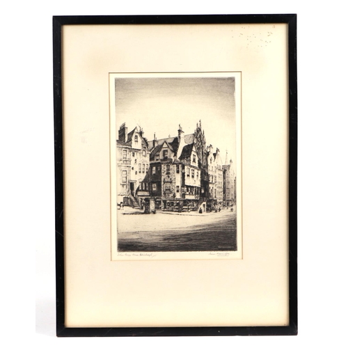 303 - After James Macintyre (b1926) - John Knox House, Edinburgh - titled and signed in pencil to the marg... 