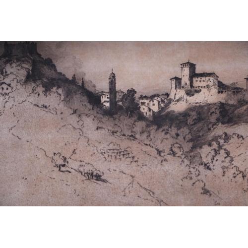 304 - After Albany E Howarth (1872-1936) - Asolo, Italy - etching, signed in pencil to the margin, framed ... 