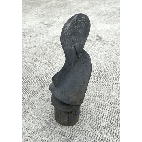 32 - A galvanised chimney cowl, 56cms high.