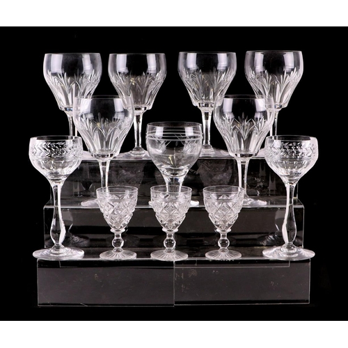 342 - A quantity of Stuart Crystal glassware together with a group of cut glass decanters and jugs.