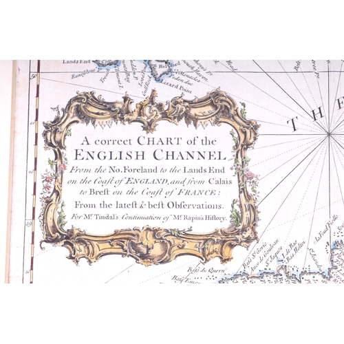 43 - A late 18th century Shipping chart of the English channel by Seale with tipped in vignettes for Isle... 