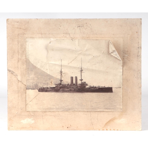 62 - Three early 20th century black & white photographs of steamships, the mounts stamped 'A King, Hong K... 