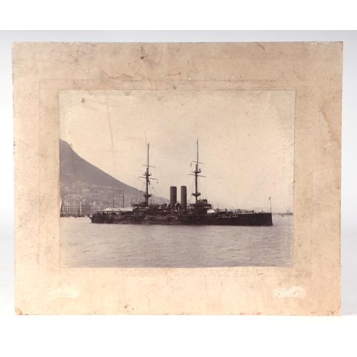 62 - Three early 20th century black & white photographs of steamships, the mounts stamped 'A King, Hong K... 