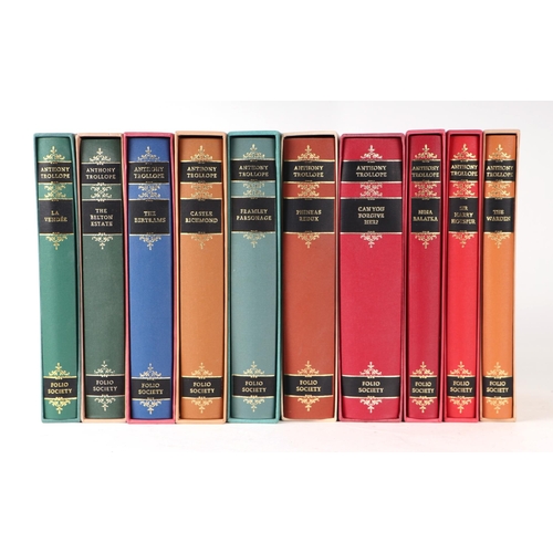 63 - Folio Society.  Anthony Trollope, forty four volumes, all contained in slip cases.