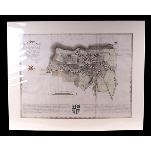 70 - Local interest:  After William Upjohn, an 18th century map, Upjohns Plan of Shaftesbury, printed 179... 