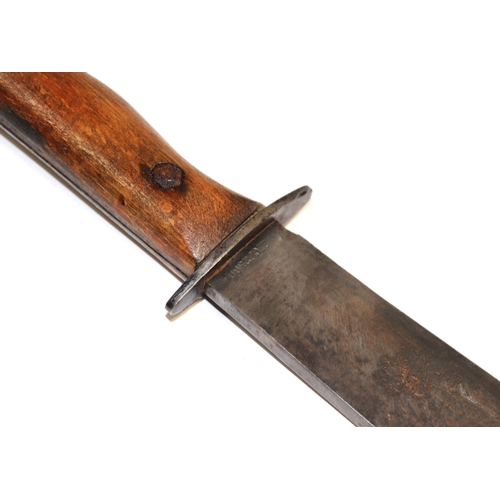 76 - A British Type-D survival Knife (Early RAF Prefix), the steel blade stamped Wilkinson Sword Ltd, and... 