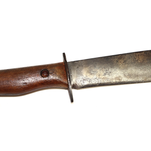 76 - A British Type-D survival Knife (Early RAF Prefix), the steel blade stamped Wilkinson Sword Ltd, and... 