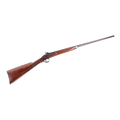 84 - A W Parker percussion sporting gun with walnut stock, 123cm long